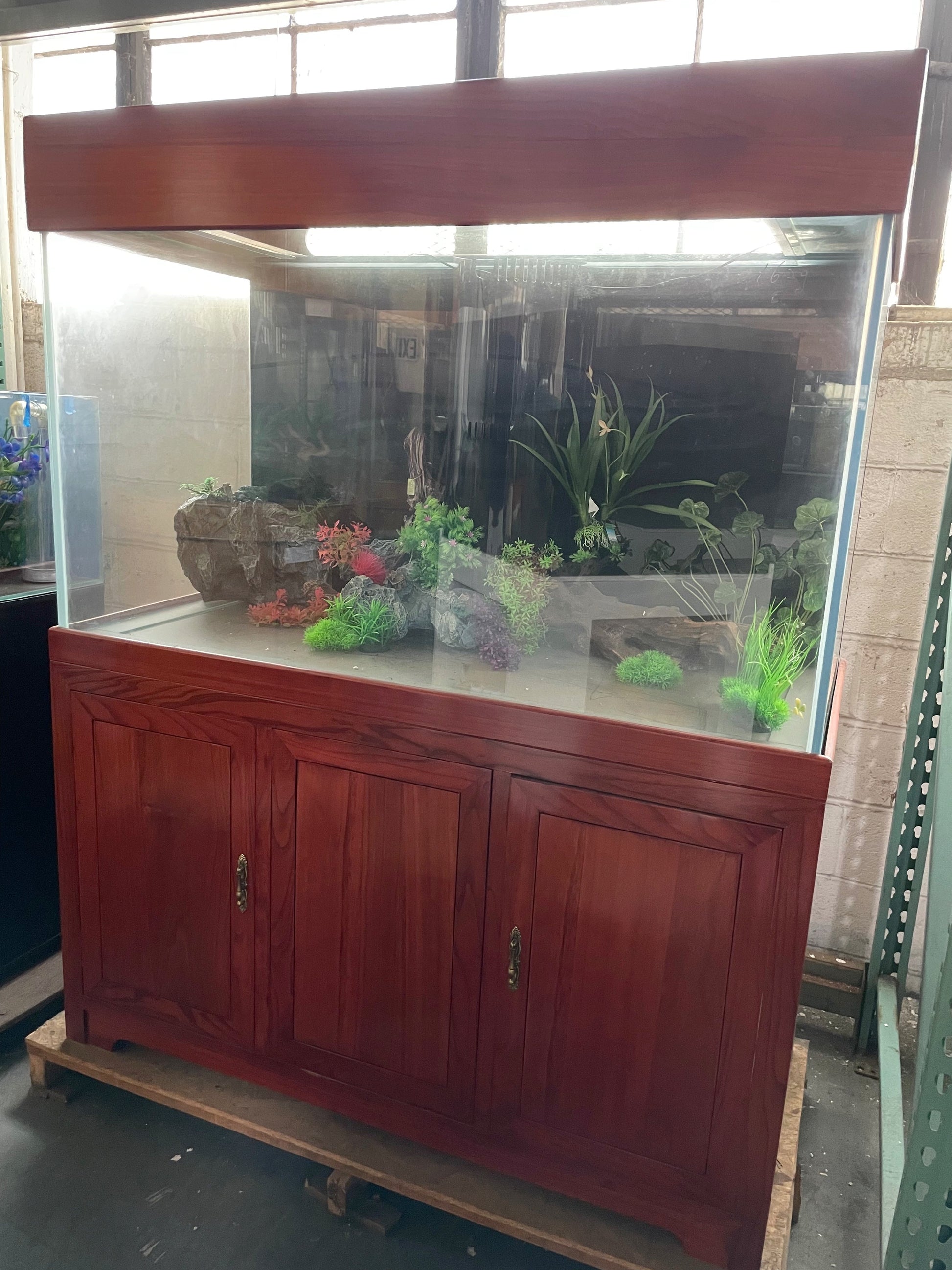 SOLID WOOD 160 Gallon Ultraclear Starphire Glass Reef-Ready Aquarium