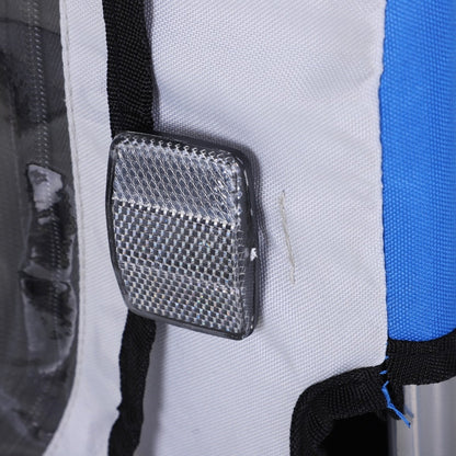 Close-up of a backpack with a textured pocket on a white background