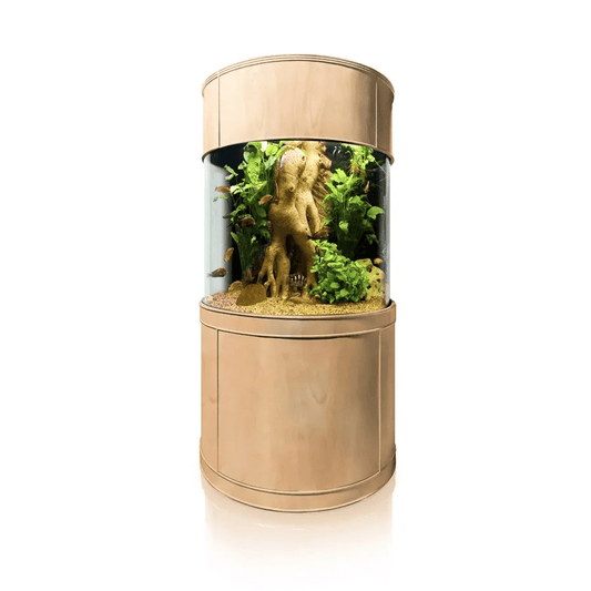 Display Model 160-Gallon ¾ Cylinder Round Glass Reef-Ready Aquarium + Sump by AQUA VIM