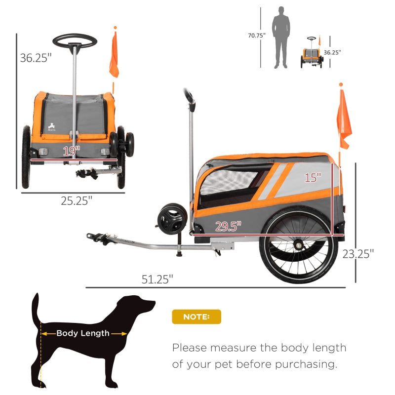 Pet Bike Trailer 2-in-1 Travel Stroller - Image 14