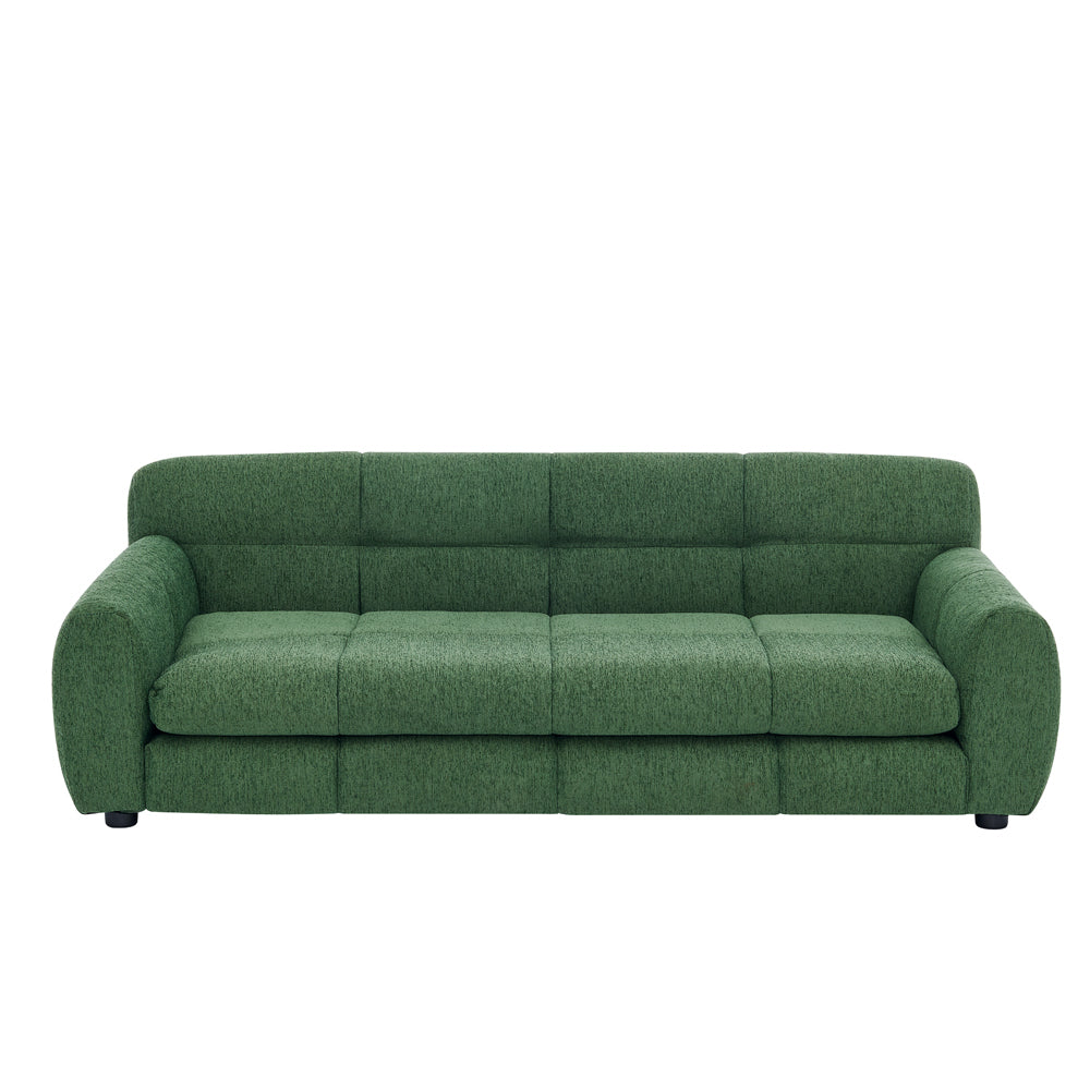 Green sofa on a white background