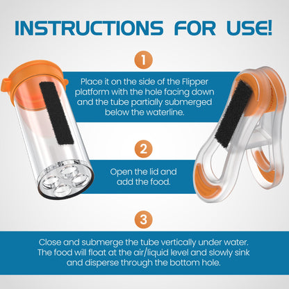 Flipper Feed Aquarium Feeding Kit for Flipper Cleaners