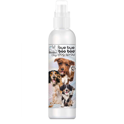 Dog spray bottle with images of dogs on a white background