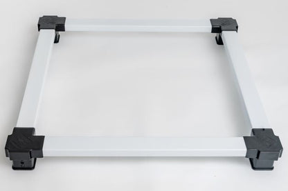 Square frame with black corners on a white background