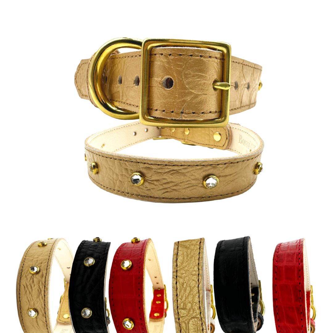 Croc Leather Dog Collar - Image 5