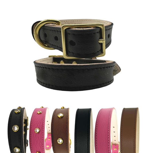 Plain Leather Dog Collar - Image 1