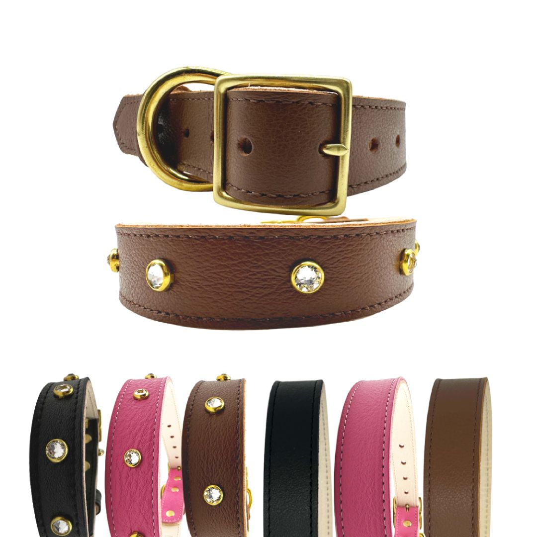 Plain Leather Dog Collar - Image 34