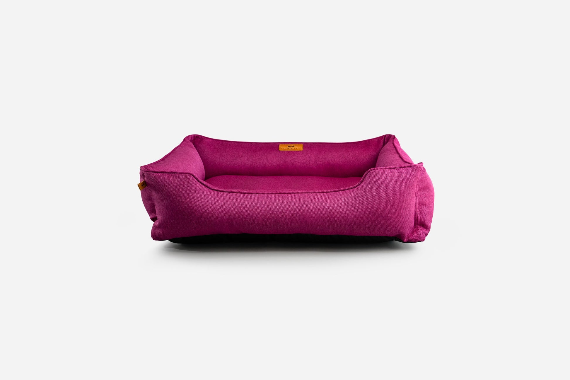 Pink pet bed on a white background