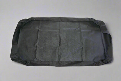 Gray car seat cover on a white background