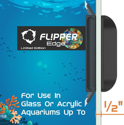 Flipper Edge product with underwater scene design on a blue background