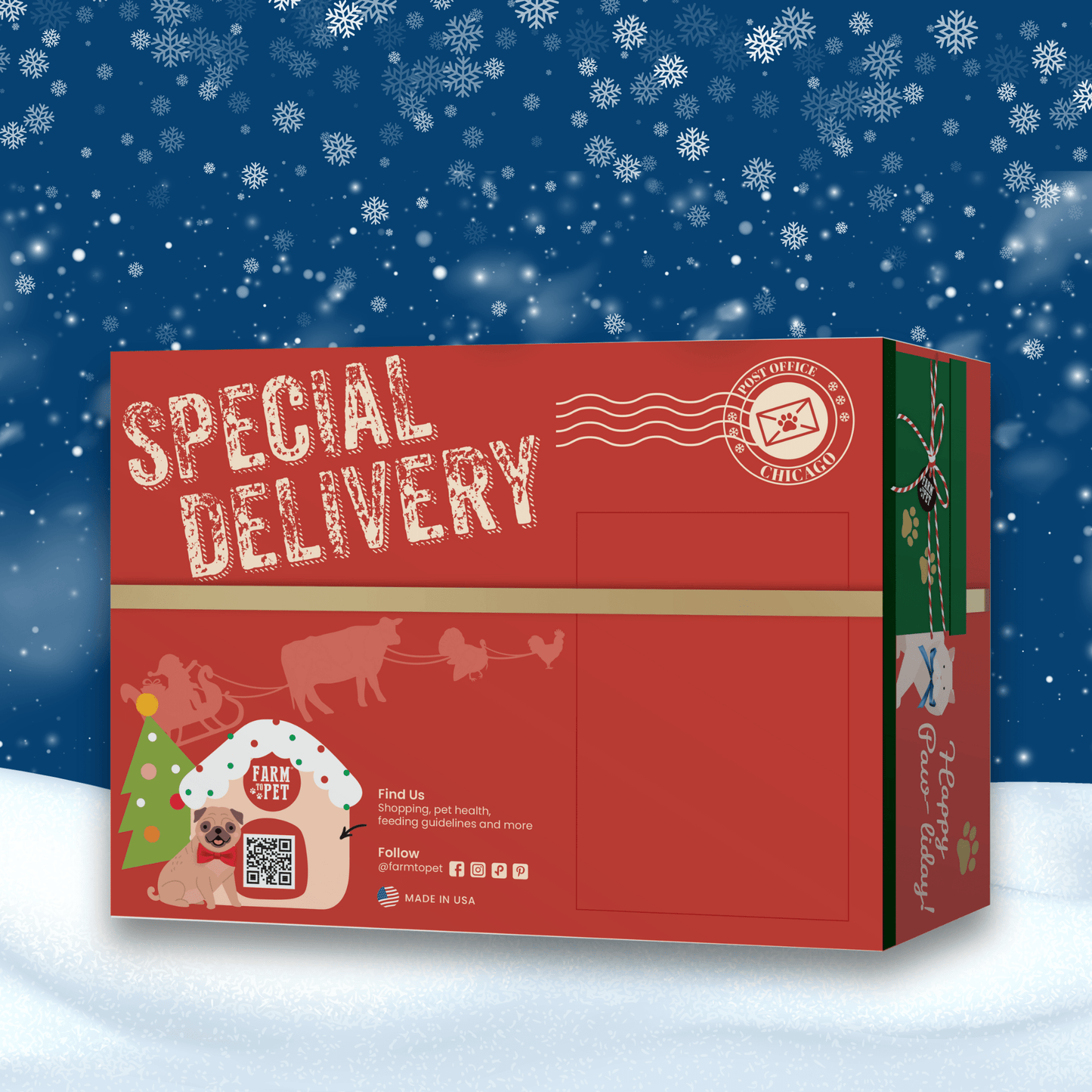 Elk The Halls Antler Chew & Dog Treat Box