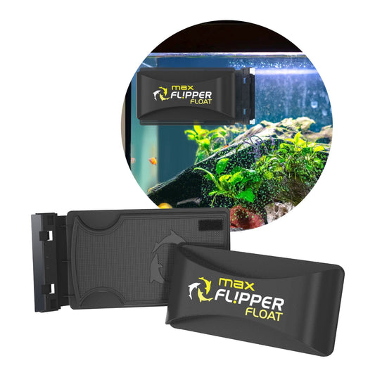 Max Flipper Float product with aquarium background