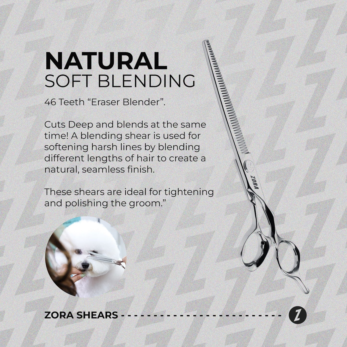Zora Pet Grooming Blender Shear - Model A-7046