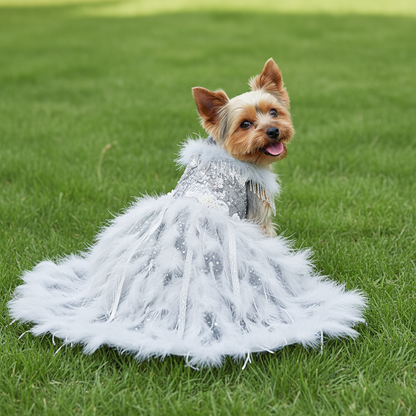Feather Fantasy Pet Gown
