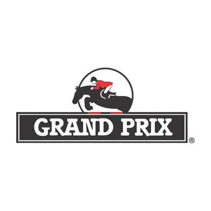 Grand Prix logo with a horse and jockey on a white background