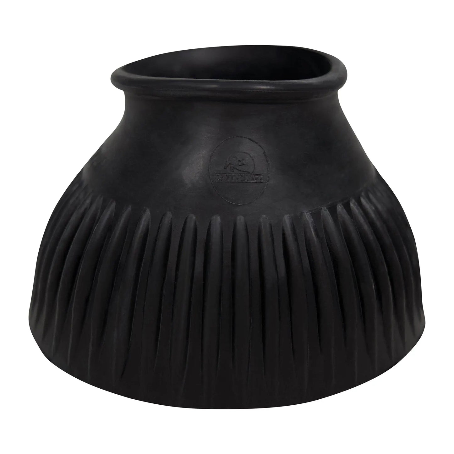 Black rubber boot jack on a white background