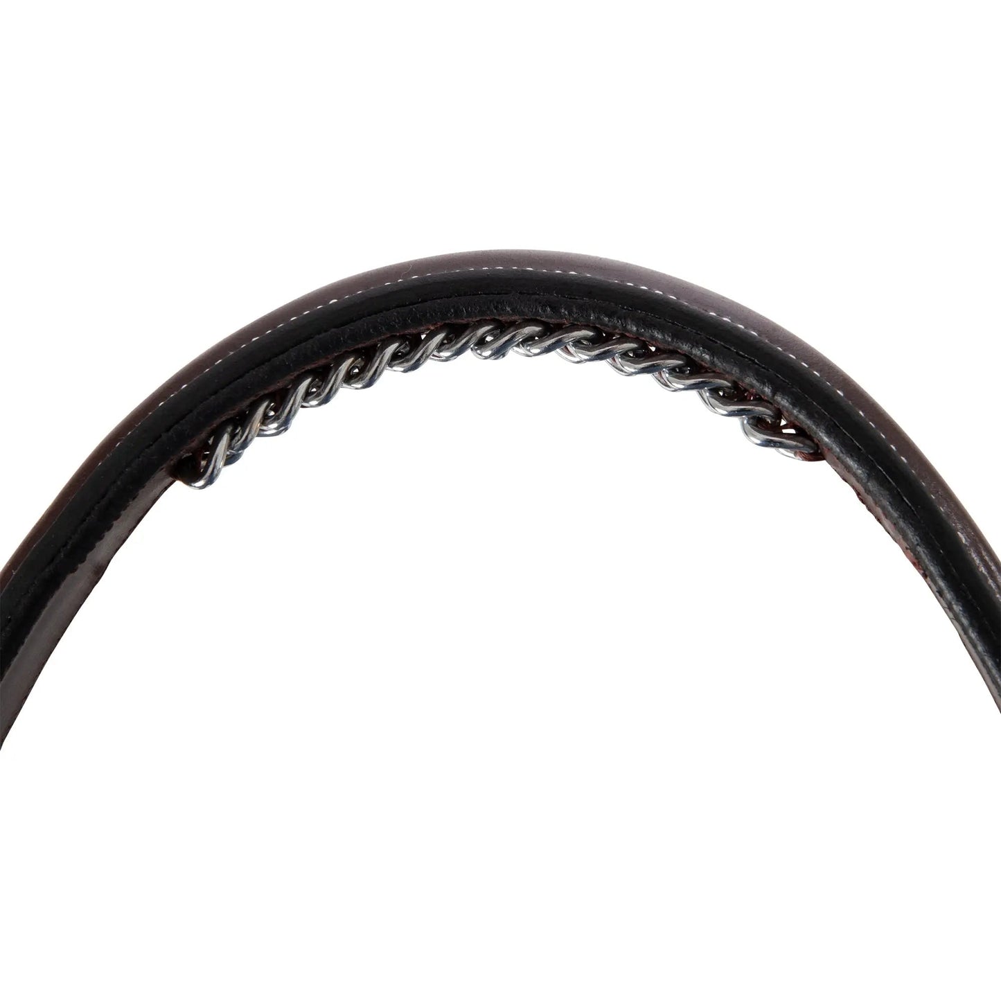 Close-up of a bicycle tire with tread pattern on a white background