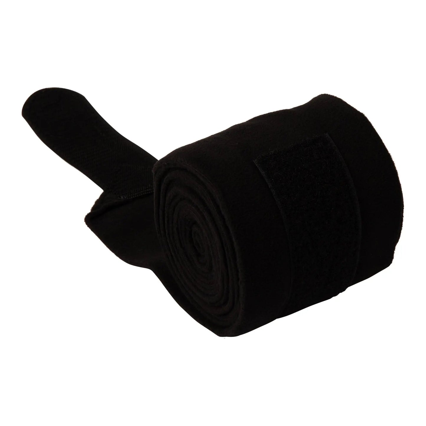 Black bandage roll on a white background