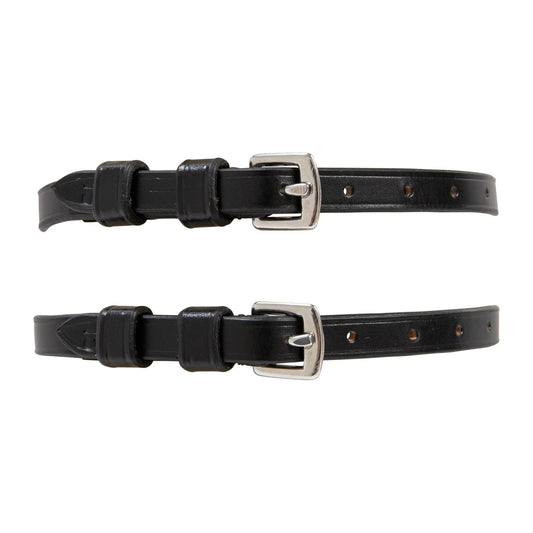 Two black leather belts with silver buckles on a white background