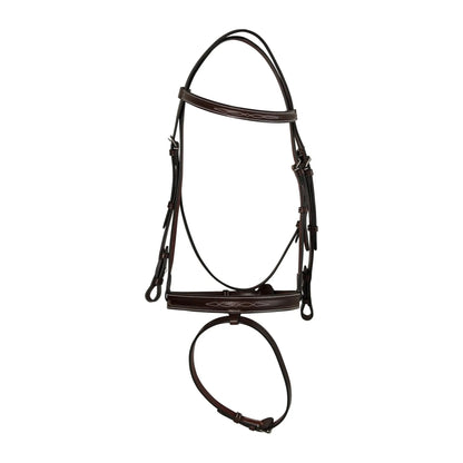 Brown horse bridle on a white background