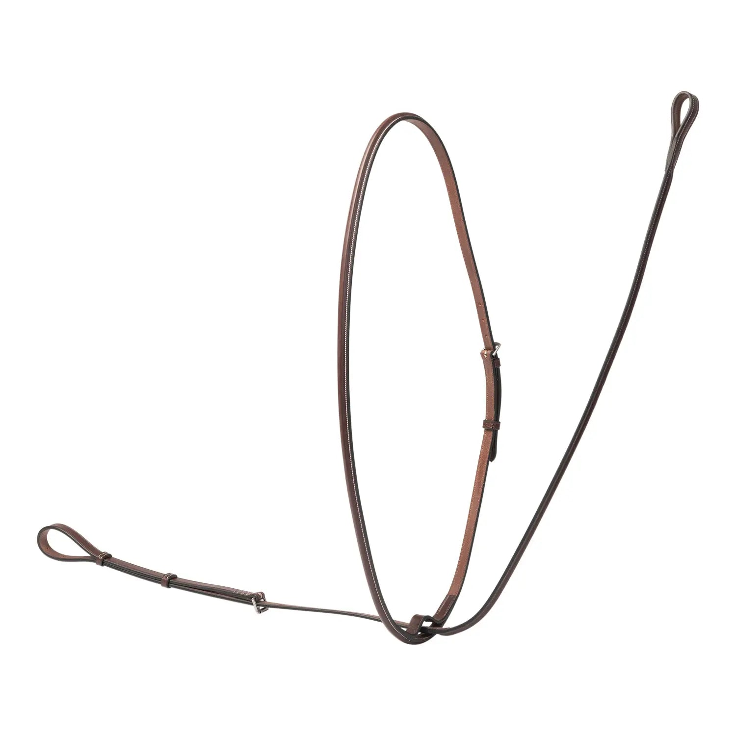 Brown leather bridle on a white background