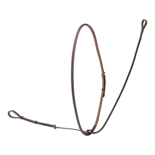 Brown leather bridle on a white background