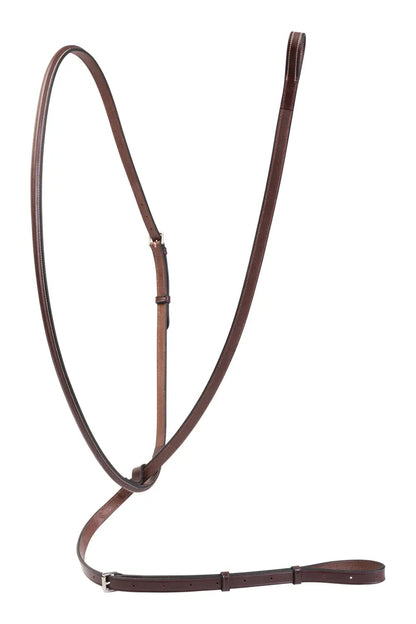 Brown leather bridle on a white background