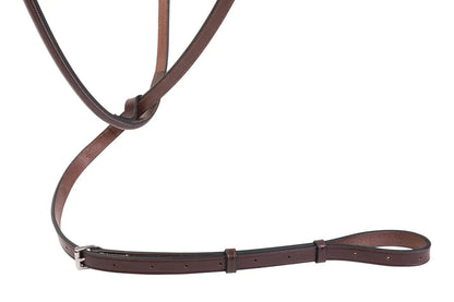 Brown leather bridle on a white background