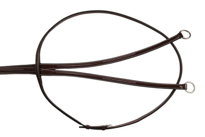 Brown leather bridle on a white background