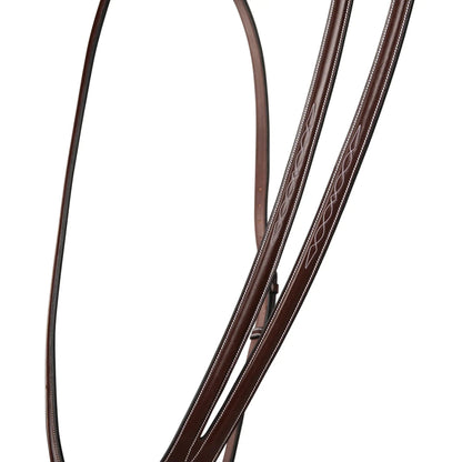 Close-up of a brown leather-bound book on a white background