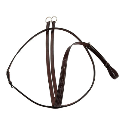Brown leather bridle on a white background