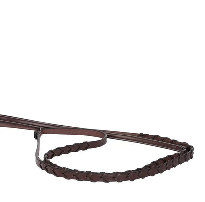 Brown leather bridle on a white background