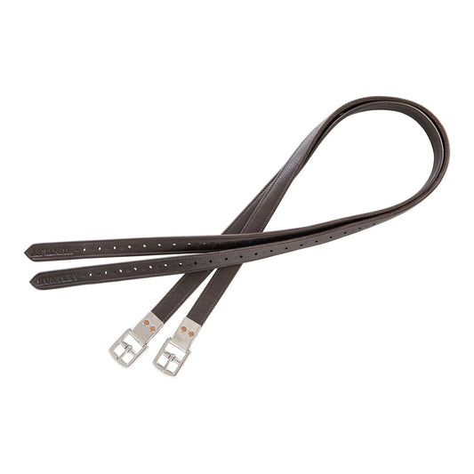 Brown leather belt with silver buckle on a white background