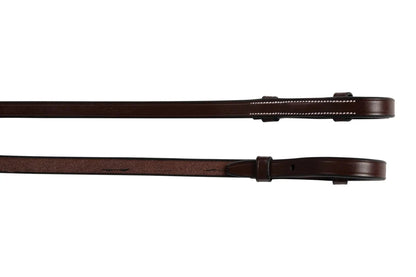 Two brown leather belts on a white background