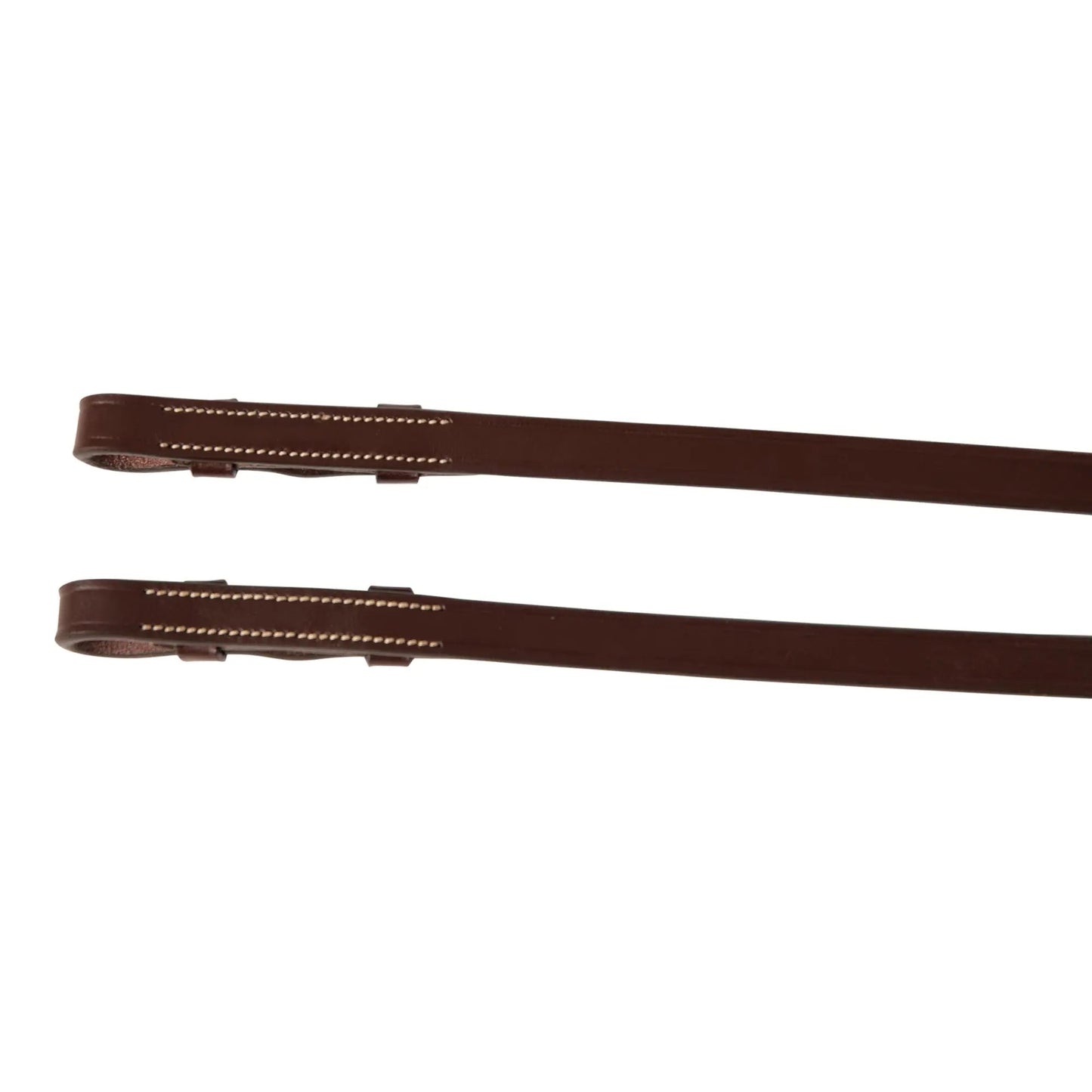 Brown leather belt with silver buckle on a white background