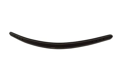 Black leather car bumper on a white background