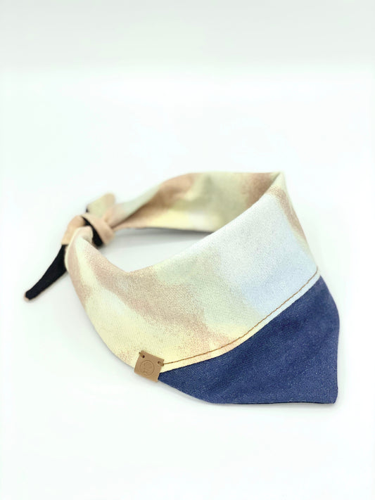 Necklace with a triangular pendant on a white background