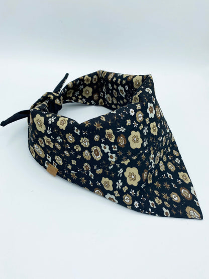 Floral patterned bandana on a white background
