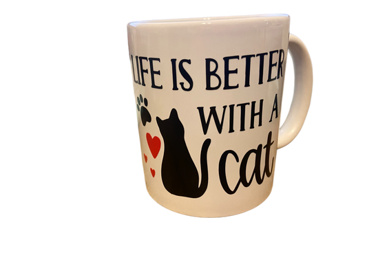 Life Is Better With a Cat – Personalized Name Mug