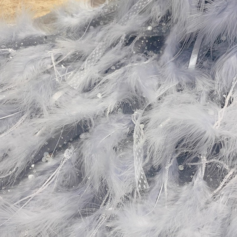 Close-up of frost-covered surface with intricate patterns