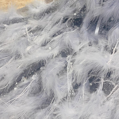 Close-up of frost-covered surface with intricate patterns