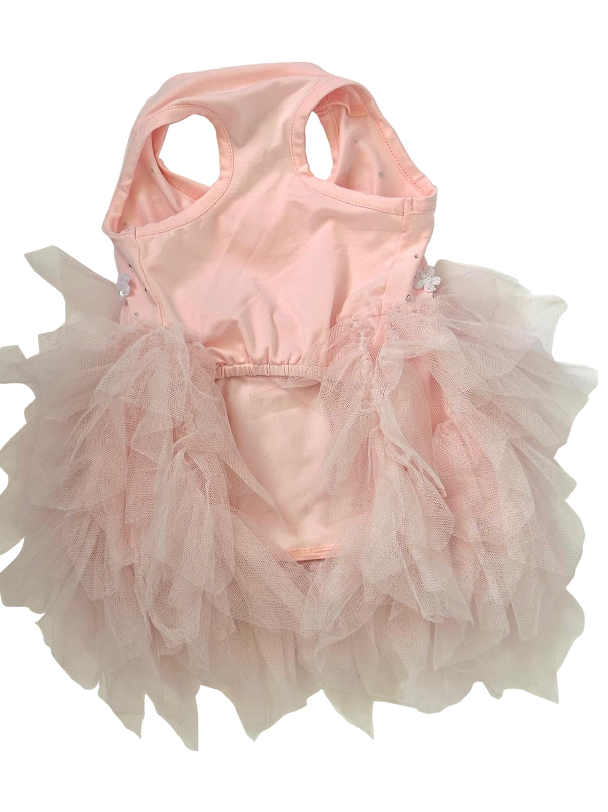 Pink tutu dress on a white background