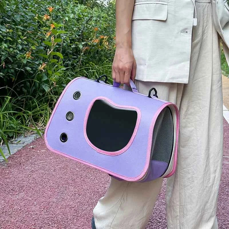 Portable Foldable Pet Carrier Bag for Cats & Small Dogs