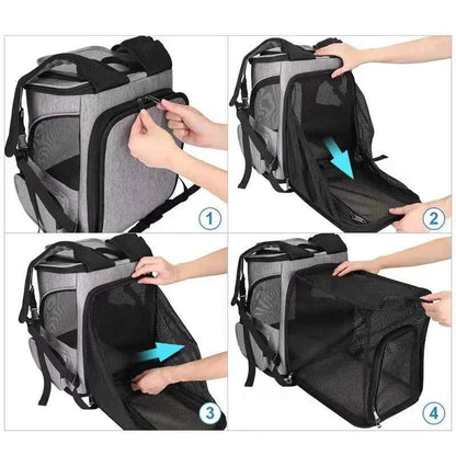 Expandable Pet Carrier Backpack – Travel Bag