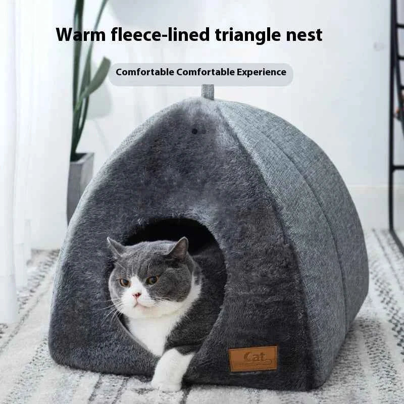 Warm and Cozy Cat Cave Bed for Privacy