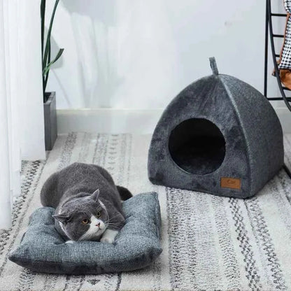 Warm and Cozy Cat Cave Bed for Privacy