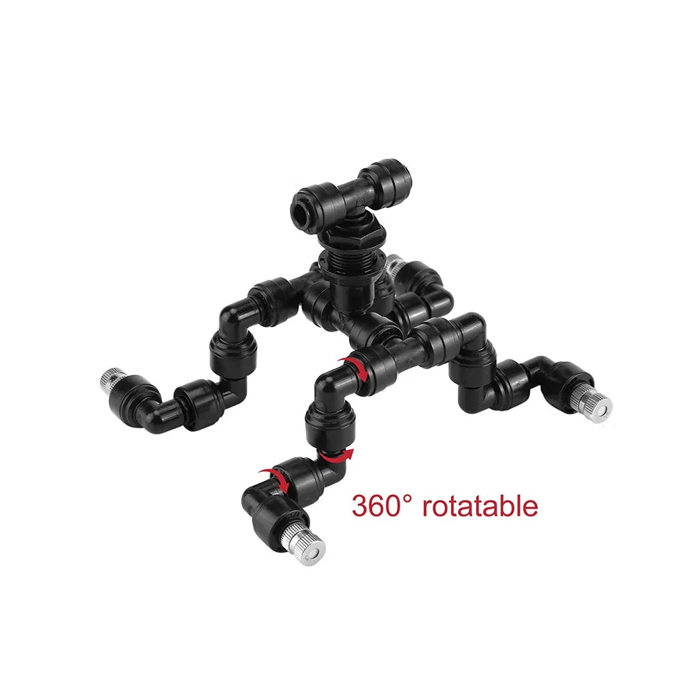 Black adjustable tripod arm with '360° rotatable' text on a white background