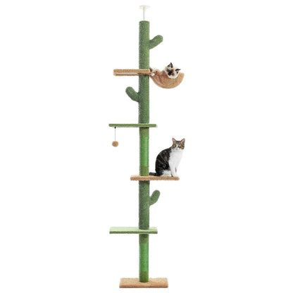 5 Tier Cat Tree Tower with Scratching Posts & Hammock