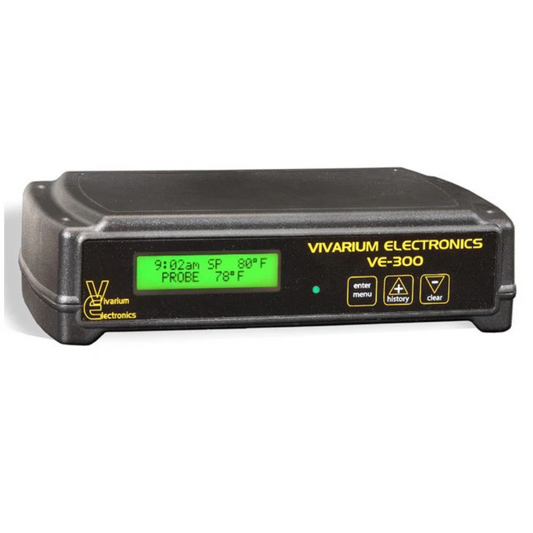 Vivarium Electronics VE-300 device with digital display on a white background