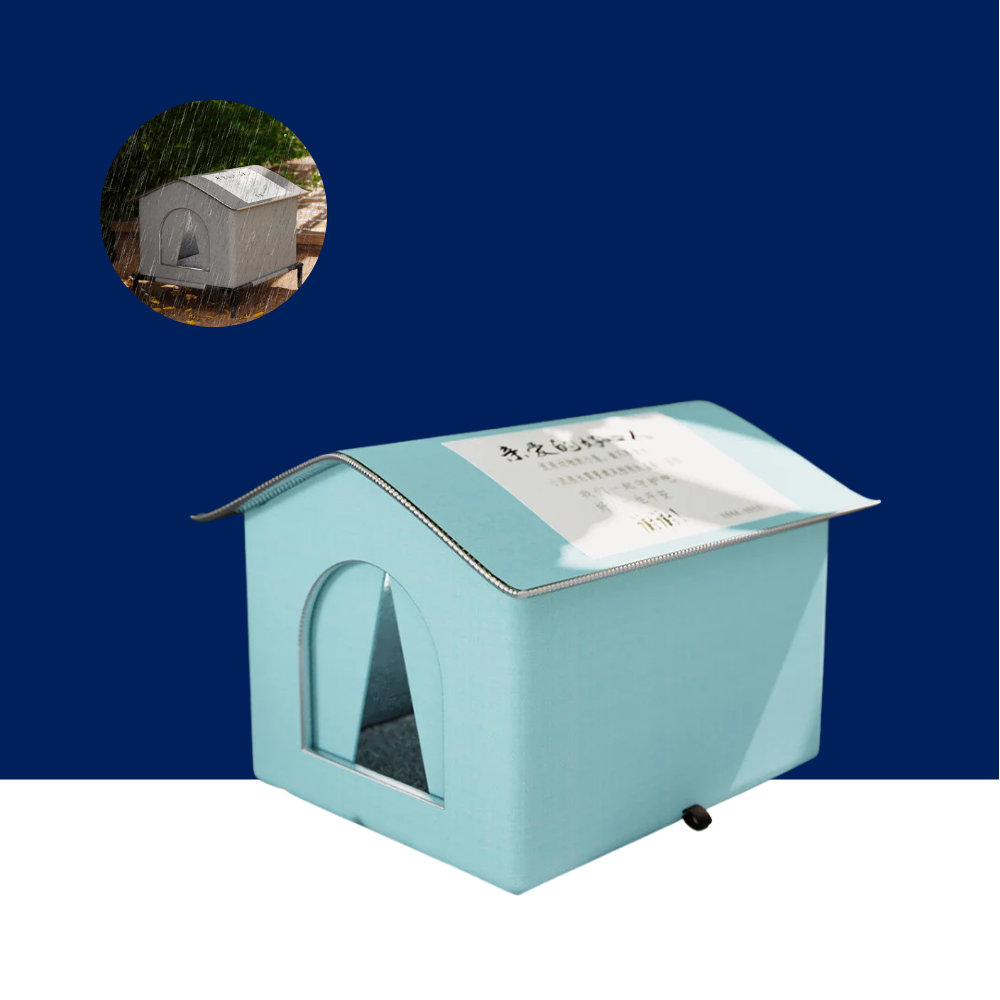 Waterproof Outdoor Pet House – Winter Warm Cat & Small Dog Cave Bed | Foldable, Washable, Cozy Shelter